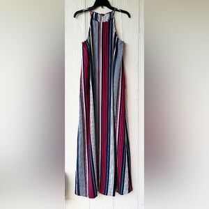 PROMESA Striped Halter Neck Maxi Dress